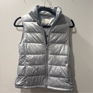 Banana Republic Metallic Silver Outerwear Vest